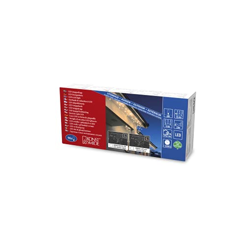 Konstsmide LED Dachrinnenlichterkette, 96 bernsteinfarbene Dioden, 24V