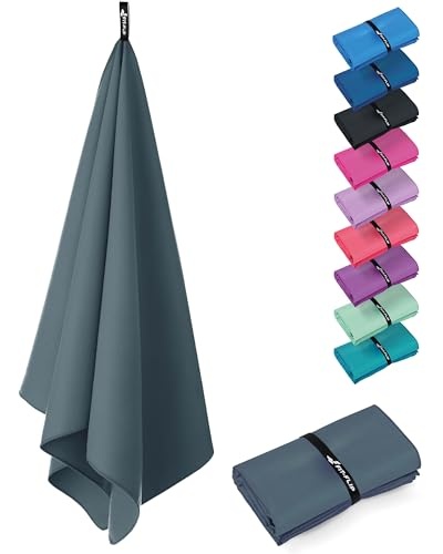 fit-flip mikrofaser handtuch kompakt leicht schnelltrocknend 180x90cm cool grey