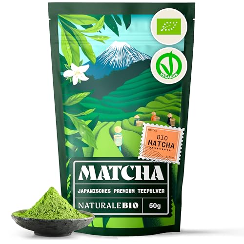 matcha tee pulver bio 50g, japanischer grüntee von green tea