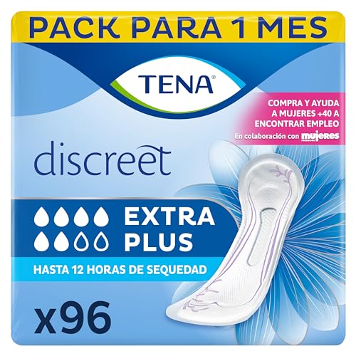 TENA Discreet Extra Plus - 96 Hygieneeinlagen für Frauen, bei Blasenschwäche