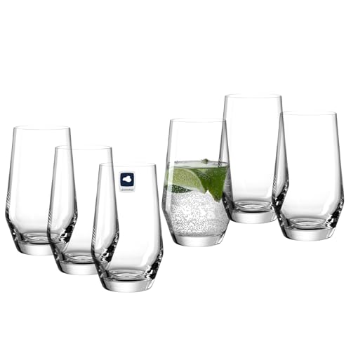 leonardo home trinkgläser puccini 6er set wassergläser spülmaschinenfest 365 ml
