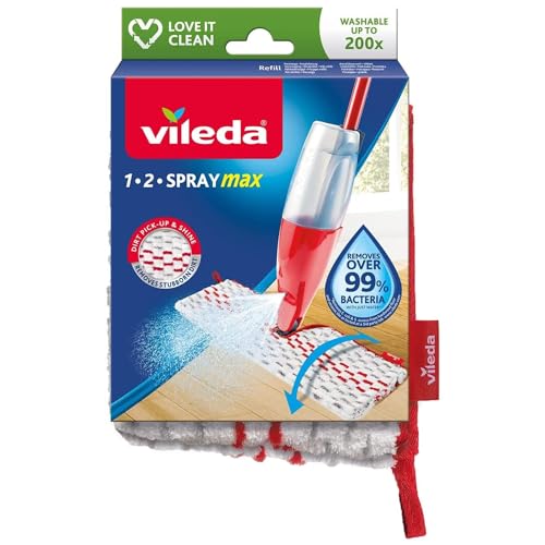 vileda spray & clean ersatzbezug für sprühwischer, waschmaschinengeeignet, 1er pack