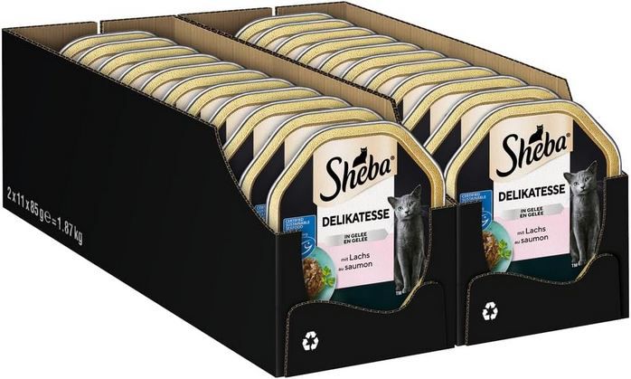 sheba delikatesse in gelee mit lachs 22er pack ab 9,70 euro statt 14 euro
