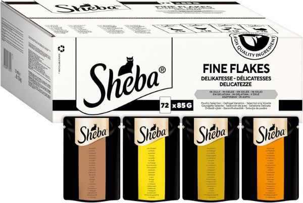 Produktbild: sheba katzenfutter geflügel variation in gelee 72er pack ab 30 euro