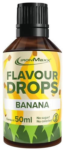 ironmaxx flavour drops banane 50ml, aromatisierung für cocktails und smoothies