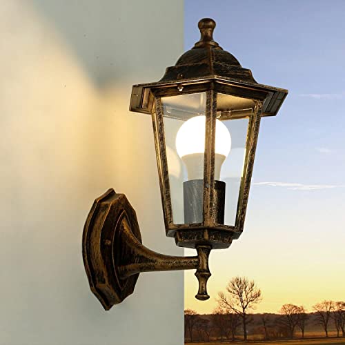 Produktbild: licht-erlebnisse außenwandlampe antik kupfer 22,5 cm e27 outdoor gartenlaterne paris