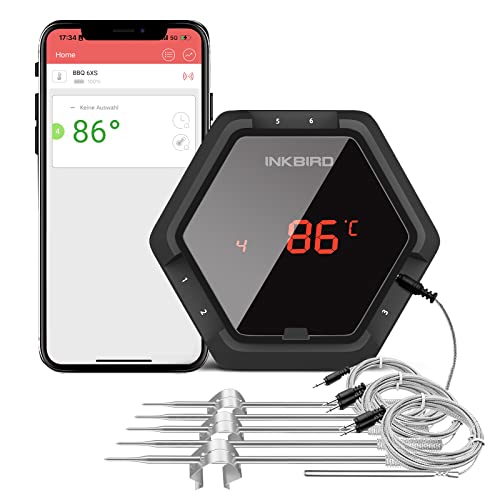 Produktbild: Grillthermometer Inkbird IBT-6XS mit 6 Sonden, kabellos, digital