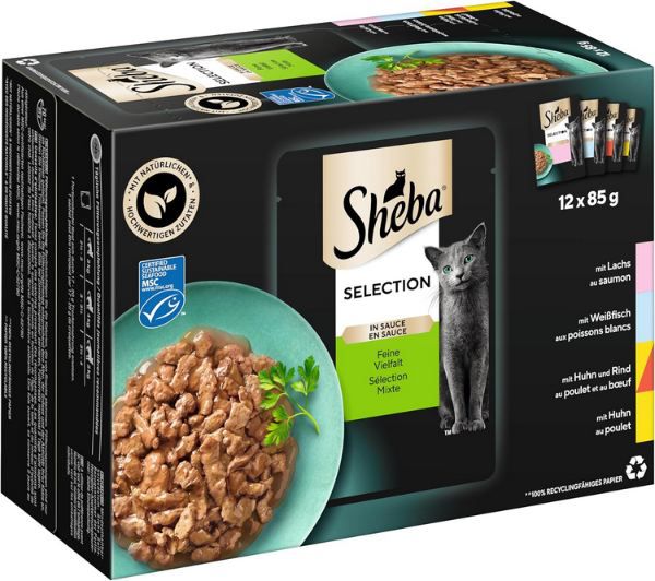 Produktbild: sheba katzennassfutter 4 x 12er pack feine vielfalt ab 17,15 euro statt 25 euro