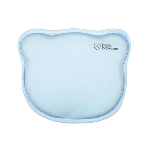 babykissen plagiozephalie koala babycare mit abnehmbaren bezügen aus memory foam blau