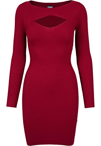 Produktbild: urban classics damen cut out kleid rot burgundy 606, größe medium