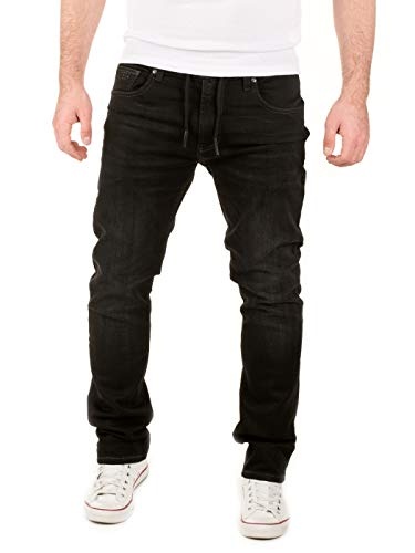 jogger jeans herren slim fit - wotega noah jeansoptik schwarz w34/l30