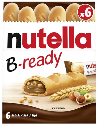 nutella b-ready 6 x 132 g - schokoladene snack-waffeln von ferrero