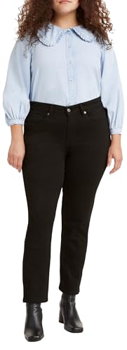 levi's damen jeans classic straight soft black 27w 30l