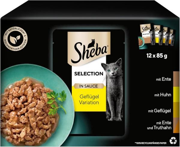 sheba 48er pack geflügel in sauce 15,96 euro instead of 20 euro