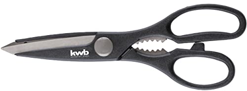 kwb haushaltsschere 215 mm mit flaschenöffner, nussknacker, für linkshänder, rechtshänder