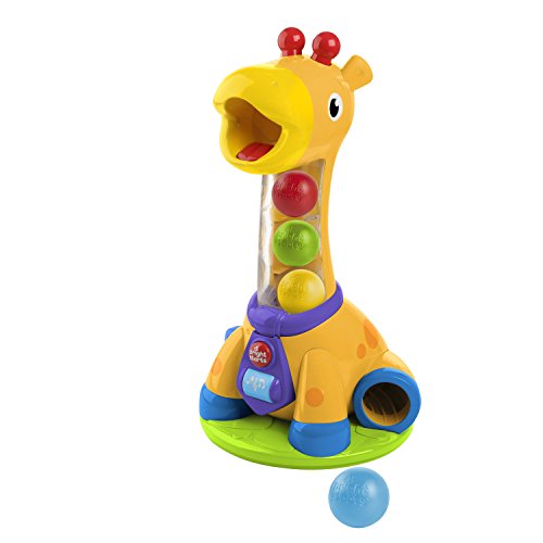 spin & giggle giraffe von bright starts, musikalisches aktivitätsspielzeug ab 12 monate