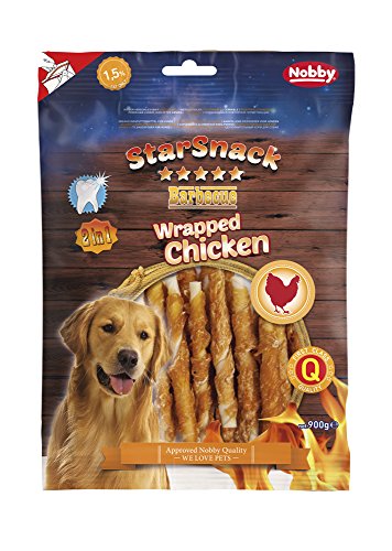 nobby starsnack barbecue chicken snacks 900 g, eingewickelt in speck