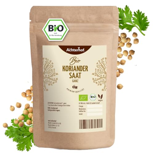 bio koriandersamen ganz 250g vom-achterhof bio koriandersaat coriander organic