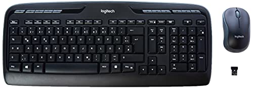 logitech mk330 kabelloses tastatur maus set, 2.4 ghz, usb, deutsches qwertz-layout, schwarz