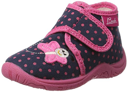 beck jolly hohe hausschuhe mädchen blau 19 eu