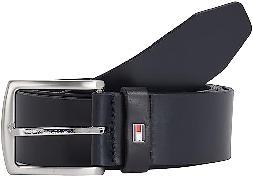 Tommy Hilfiger Herren Ledergürtel New Denton 4,0 cm Blau 85 cm