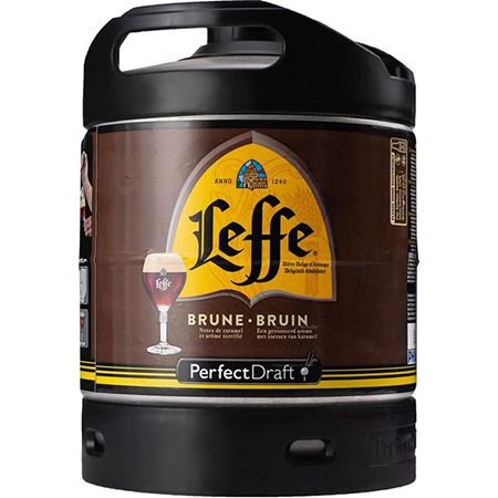 leffe brune 6l dunkles abtei-bier aus belgien perfect draft 19,99 statt 26