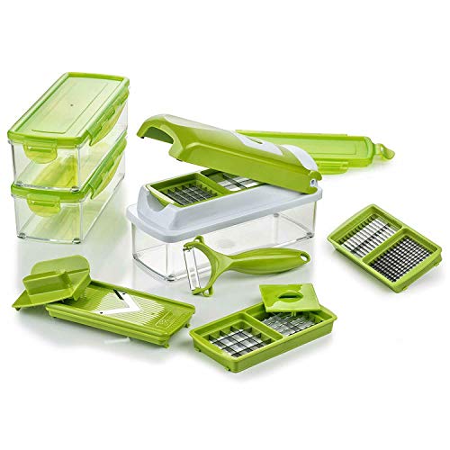 gemüseschneider genius nicer dicer smart 14 tlg kiwi mit rezeptheft - salatschneider