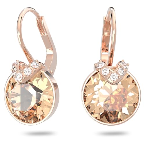 swarovski ohrhänger bella v drop, rundschliff, goldfarben, rosgold-legierung