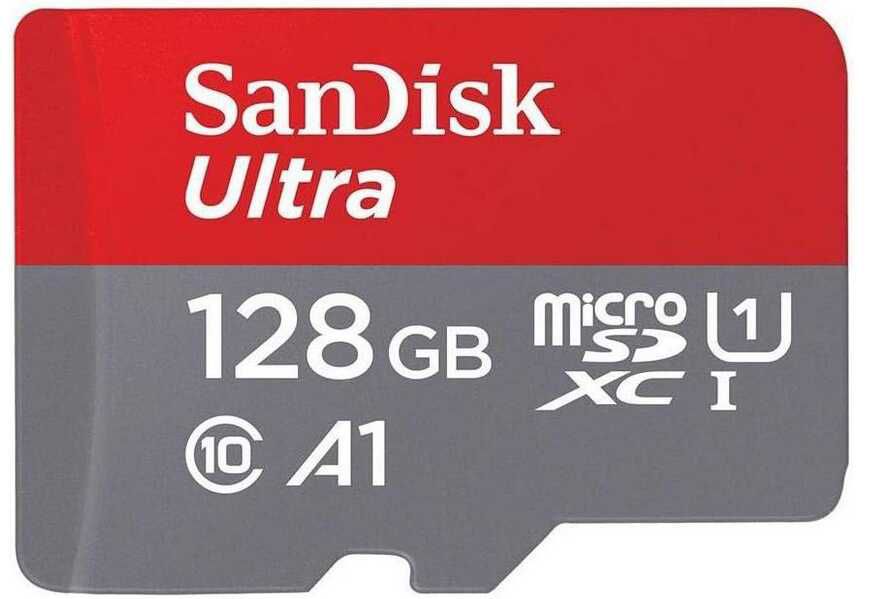 sanDisk Ultra 128GB microSDXC Speicherkarte mit SD-Adapter, 11,09