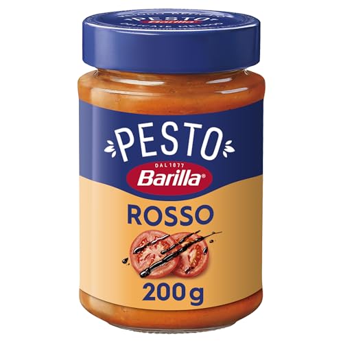 Produktbild: barilla pesto rosso 12 x 200g gläser, italian pasta-sauce mit tomaten, balsamico