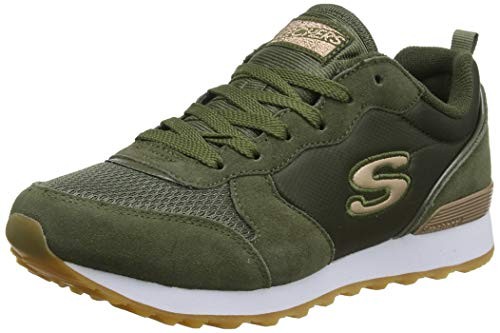 Skechers Damen Sneaker Retros-og 85, Olive Suede Nylon Mesh, 39.5 EU
