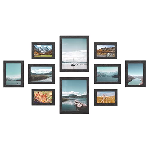songmics foto rahmen set 10 stück für 2 fotos 20 x 25 cm, 4 fotos 13 x 18 cm, 4 fotos 10 x 15 cm