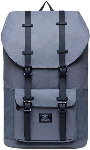 kaukko laptop-rucksack grau, outdoor-tasche für reisen, camping und studium
