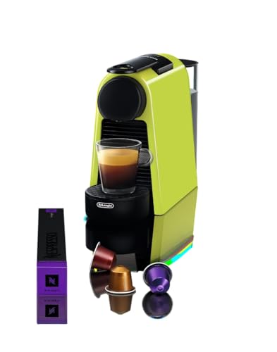 nespresso de'longhi essenza mini kaffeemaschine, 19 bar, welcome set, lime