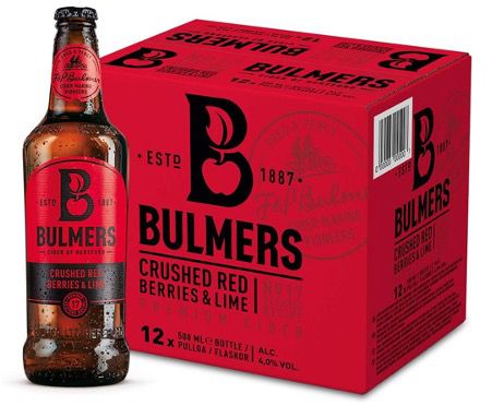 bulmers cider 12x 0,5l crushed red berries & lime für 20,89 statt 27