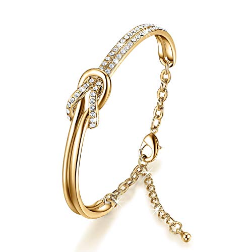 Ninamaid Damen-Armband mit Swarovski Kristalle, vergoldet, 7 Zoll