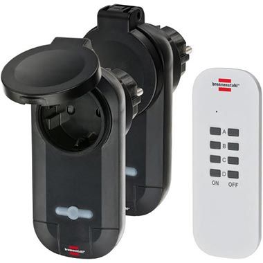 Brennenstuhl Funksteckdosen 2er Set RC CE1 0201 Outdoor
