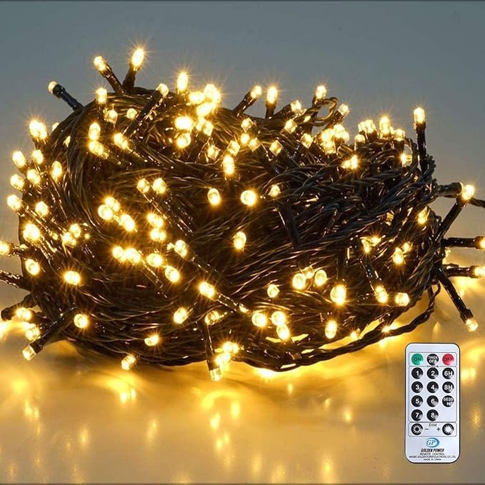 Produktbild: led lichterkette salcar 26m mit fernbedienung für weihnachtsbaum 8 modi warmweiß