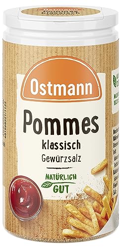pommes gewürzsalz klassisch von ostmann, ideal für fritten und kartoffelgerichte, 4 x 70 g