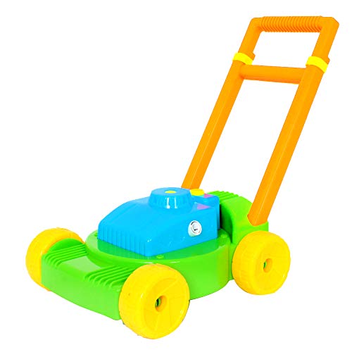 rasenmäher für seifenblasen blau, blue sky, kinderspielzeug, outdoor, 28 cm x 50 cm