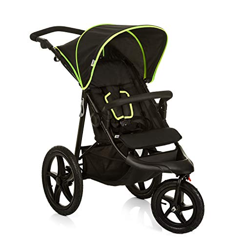 Produktbild: hauck runner dreirad buggy schwarz neon gelb, faltbar, für kinder bis 22 kg