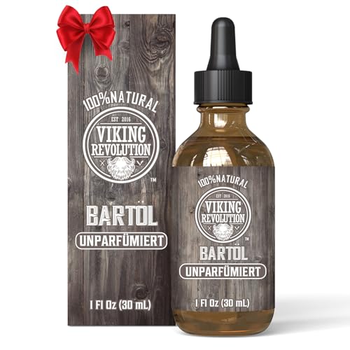 viking revolution bartöl, natürliches argan- und jojobaöl, unparfümiert, 30 ml