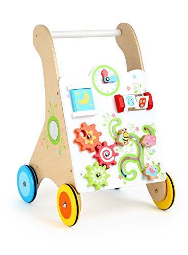 kleine füße lauflernwagen holz, motorikspielzeug, gummierte räder, ab 1 jahr, 10745