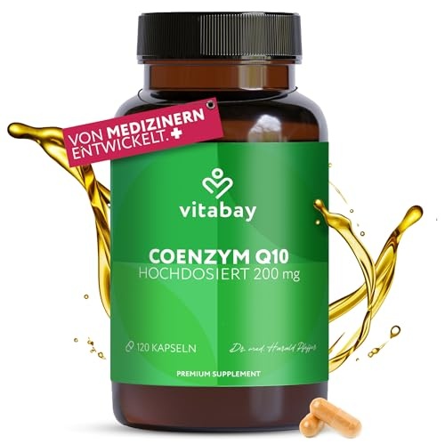 coenzym q10 200 mg von vitabay  120 vegane kapseln, laborgeprüft deutschland
