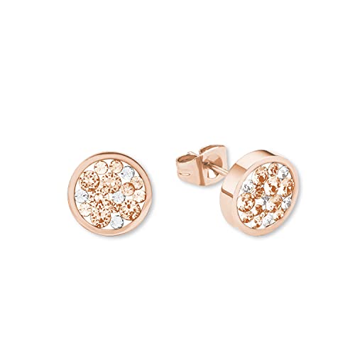 s. Oliver Ohrringe Damen, Swarovski Kristall, Edelstahl IP Rose