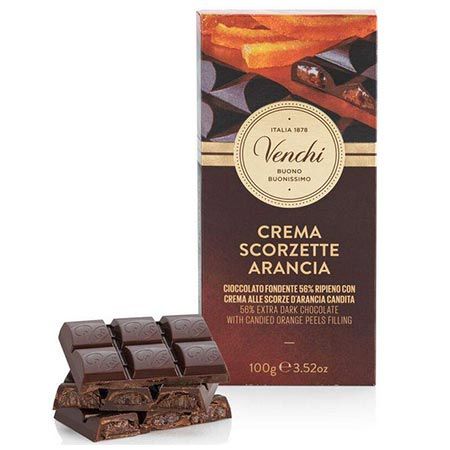 venchi zartbitterschokolade 56% tagesfüllung orange 100g ab 5,78