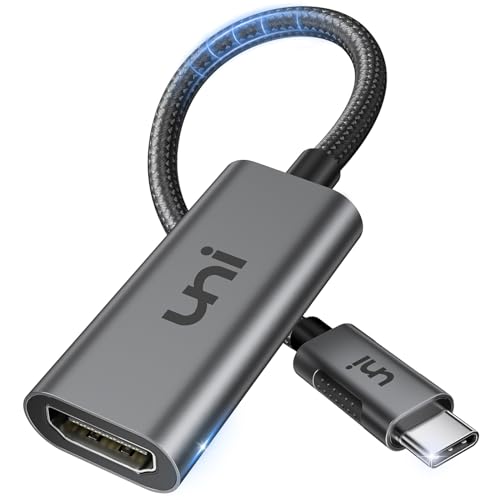 Produktbild: uni usb c zu hdmi adapter 4k 60hz für macbook pro, ipad pro, iphone 15, galaxy, surface