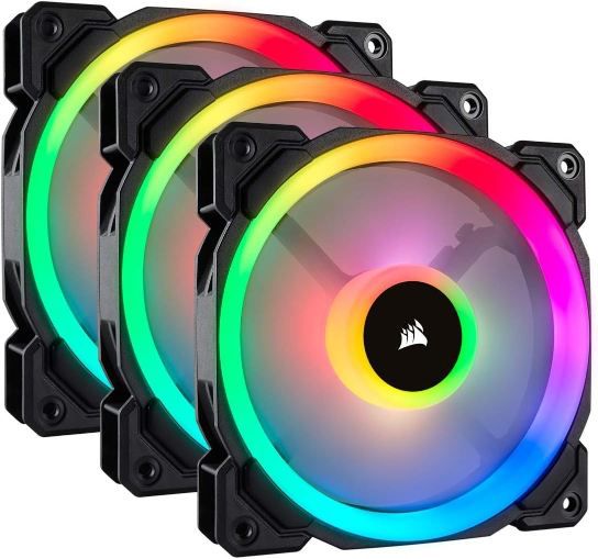 corsair ll120 rgb led pwm gehäuselüfter 120mm 3er pack für 69,49