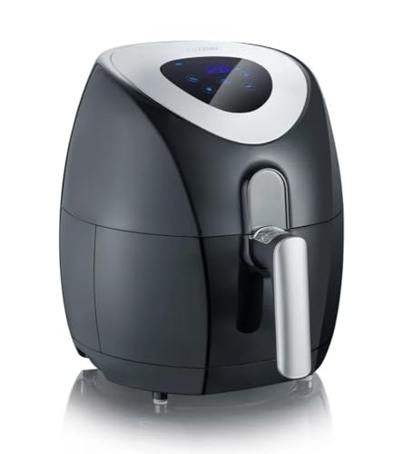 severin heißluftfritteuse airfryer 6 automatikprogramme frittieren ohne fett schwarz edelstahl