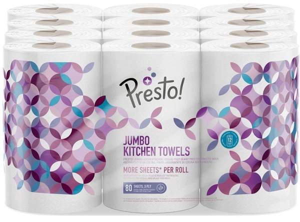 presto! jumbo küchenrollen 18x 3-lagig oder 72 rollen günstig kaufen